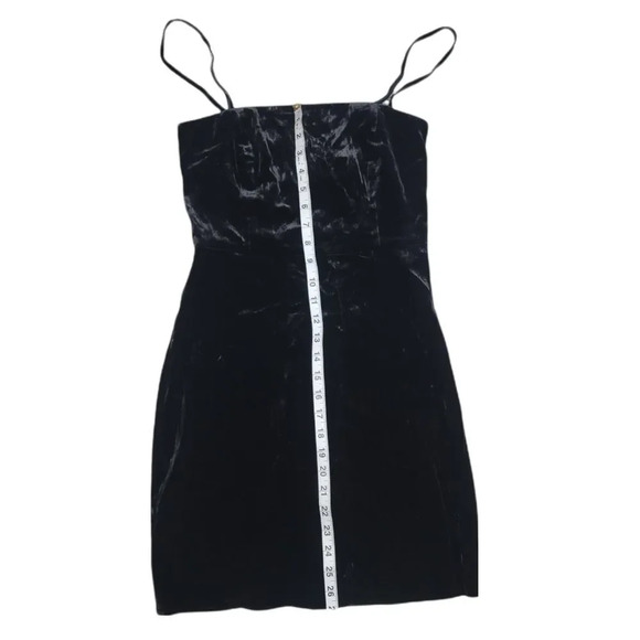 L'agence Velvet Spaghetti Strap Mini Black Dress - Picture 8 of 9